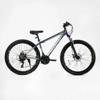 Велосипед Спортивный Corso 27.5". "LEGEND", 21 скорость, алюминиевая рама 15.5’’, переключатели Shimano. Grey (138281)