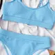 Купальник женский раздельный 5022-blue-L голубой