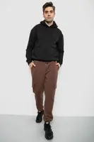 Спортивные штаны мужские на флисе, цвет коричневый, 129RA9997