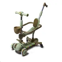 Самокат "Dinosaur" 5 в 1. С подсветкой, с музыкой, с бортиком. Olive (1941973741)