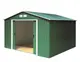 Сарай металлический ECO 362,7x322x196 см зеленый с белым