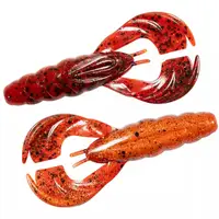 Плавающий силикон ZMAN Hella Crawz 3pc #Fire Craw / (2193853 / HCR-370PK3)