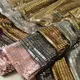 Ткань трикотаж Космо металлик серо / золото