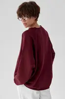 Лонгслів вільного крою з рукавами-реглан - бордо цвет, ONE SIZE