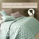Покрывало 240х260 см IDEIA стеганое двухстороннее качественная стежка микрофибра мята серое на кровать, диван