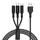 USB Кабель HOCO X25 3in1 USB - Lightning + MicroUSB + Type-C для телефона, ноутбука, пк 1М Черный