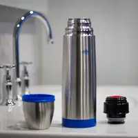 Термос з нержавіючої сталі на 1 л Peterho PH-12409-10-blue