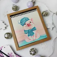 Блокнот Sketchbook Свинка в шапке BDK_PIG001