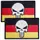 Набор шевронов 2 шт с липучкой Флаг Германии и Череп Карателя Punisher 5х8 см вышитый патч нашивка Германия