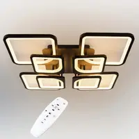 Потолочная LED люстра, светильник светодиодный черный Sunlight 5631/4+4