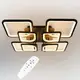 Потолочная LED люстра, светильник светодиодный черный Sunlight 5631/4+4