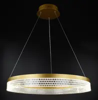 Люстра светодиодная подвесная LED светильник для квартиры на потолок лэд 26820 Золото 40-140х60х60 см.