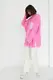 Женская кофта oversize с карманом на груди - розовый цвет, S