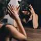 Маска для ролевых игр Кошка 5990 24х26 см черная