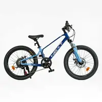 Детский спортивный велосипед 20" дюймов Corso Next 20110 магниевая рама Shimano Revoshift 7 скоростей. Blue (150663)