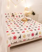 Постельное белье евро Dushka Home Байка 20674 200х220 см