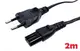 AC силовой кабель 100-240v ∞ C7/C8 2pin (5a) (2m) (Оригинал) 1 день гар.