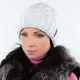 Шапка Lyiza 18118 молоко-голубой