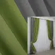 Комбинированные (1,5х2,7м.) шторы из ткани блекаут-лён. Цвет серый с салатовым. Код 014дк (320-288ш) 10-317