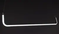 Люстра светодиодная подвесная LED светильник для квартиры на потолок лэд 27156 Черный 20-150х5х92 см.