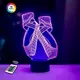 3D ночник "Пуанты" (УВЕЛИЧЕННОЕ ИЗОБРАЖЕНИЕ) подарочная упаковка + 16 цветов + пульт ДУ 3DTOYSLAMP
