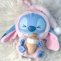 Брелок Стіч Labubu 15 см у коробці-сюрпризі Eat Something Before Sleep • Колекційна фігурка-аксесуар Stitch Лабубу на рюкзак і ключі