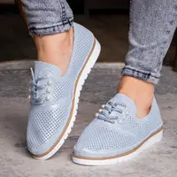 Женские кожаные туфли Fashion Niky 1726 39 размер 25 см Голубой