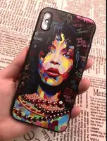 Силиконовый чехол для Samsung Galaxy А50 - Graffiti Hair (Девушка с бусами), XIX