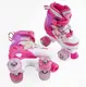 Раздвижные ролики квады 0-05 М Best Roller колеса PU светящиеся. Pink (размер 34-38) (170017)