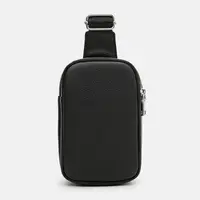 Шкіряний жіночий рюкзак через плече Borsa Leather K17107bl-black