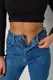 Джинсы женские Mom-fit стрейч, цвет синий, 244R1134