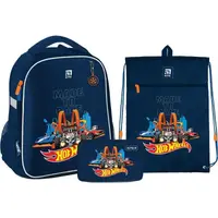Набор Kite рюкзак + пенал + сумка для обуви SET_HW22-555S Hot Wheels
