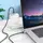Кабель HOCO Spirit Type-C to Type-C transparent charging data cable U129 |60W/3A, 1.2M|