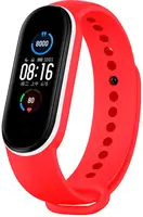 Ремінець UWatch Double Color Replacement Silicone Band For Xiaomi Mi Band 5/6/7 Red/White Line