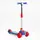 Самокат трехколесный Skyper колеса PU 125 х 40 мм со светом, музыка, руль складной. Blue and Red (144380)