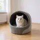 Будка для кошек Фокс серая №3 520х440х440