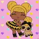 Картина по номерам "L. O. L. Surprise! TroopSurprise Queen Bee With Queen Pup" 40х40 см
