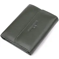 Стильний гаманець середнього розміру із натуральної шкіри ST Leather 23075 Зелений