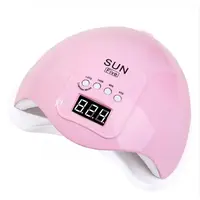 УФ-лампа для гель-лаку SUN Five LED UV Lamp 48 W для полімеризації, нарощування нігтів USB Рожева