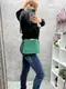 Зеленая - натуральный замш - стильная сумочка на три отделения - Lady Bags, два ремня в комплекте (0388-1)