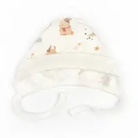 Чепчик на завязках из футера Bunnies