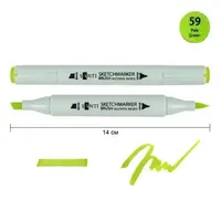 Маркер спиртовой Santi Brush SA-59 390963 бледно-зеленый