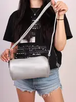 Женская сумка клатч серебристая код 7-658