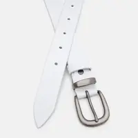 Жіночий ремінь шкіряний Borsa Leather 110s1genw156-white