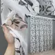 Тюль (3х2.65м.) батист, коллекция "Flora". Цвет белый с серым принтом. Код 1681т 42-1229