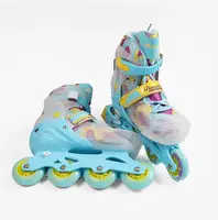 Комплект роликів із захистом 00-102 Best Roller колеса PU, що світяться. Multicolor (розмір 31-34) (186065)