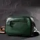 Сумка через плечо на одно отделение из натуральной кожи Vintage 22384 Зеленая