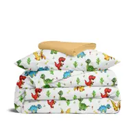Подростковая постель с простыней на резинке COLORFUL DINO