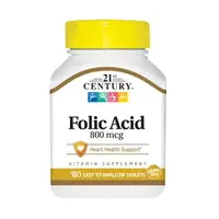 Витамины и минералы 21st Century Folic Acid 800 mcg, 180 таблеток