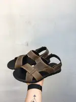 Мужские сандали кожаные летние оливковые Andante W2 45